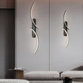 Creative S-shaped LED Three-color Light Contemporary Wall Light, Hardwired Wall Sconce, Iron, 15"