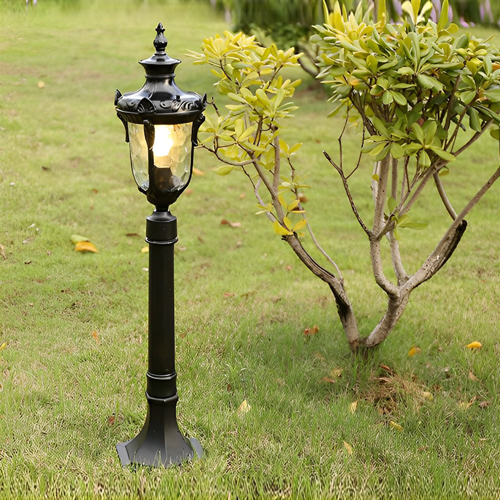 Waterproof European-style Landscape Pathway Light Exterior Lawn Lamp, Outdoor Wall Light, Die-cast Aluminum, Dia 7in x H 33in