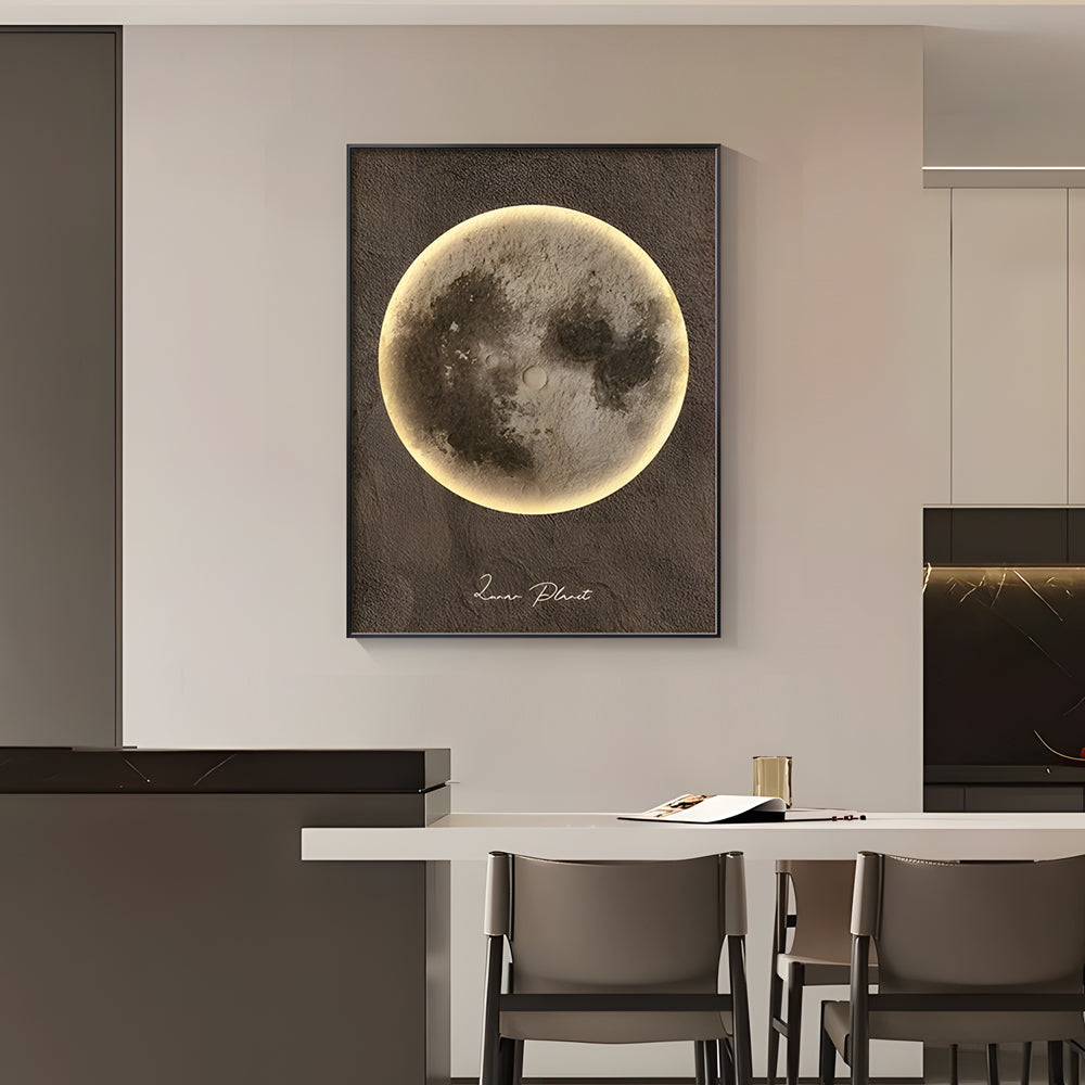 Crystal Moon Electric Meter Box Decorative Painting, Wall Sconce, detail 2