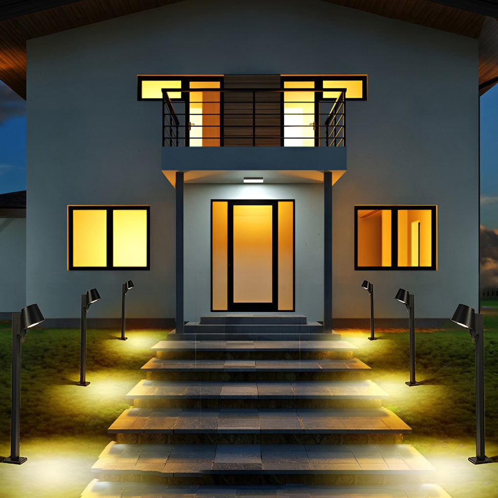 Clean-Lined Waterproof LED 10w Black Contemporary Exterior Pathway Lights, Outdoor Wall Light, detail 4