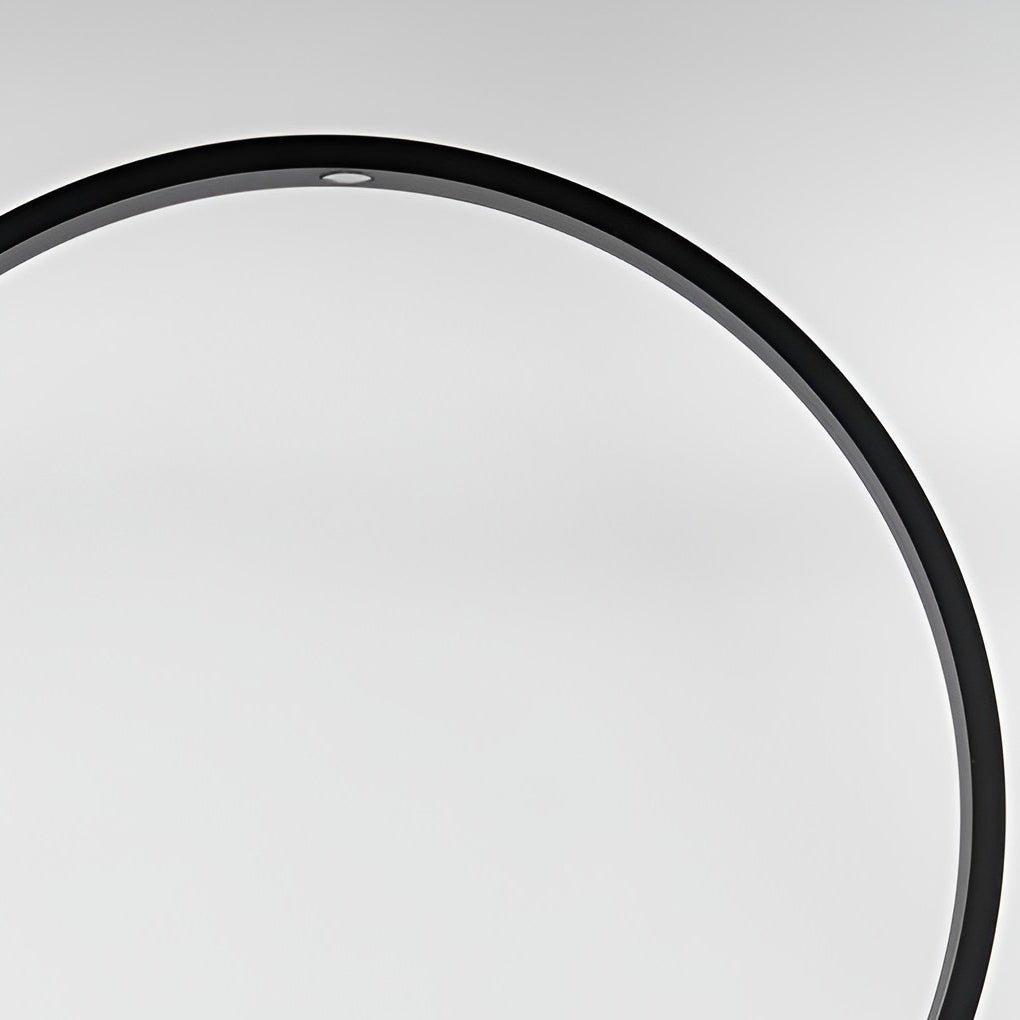 Clean-Lined Circle Design Waterproof LED Black Contemporary Pathway Lights, Outdoor Wall Light, detail 7