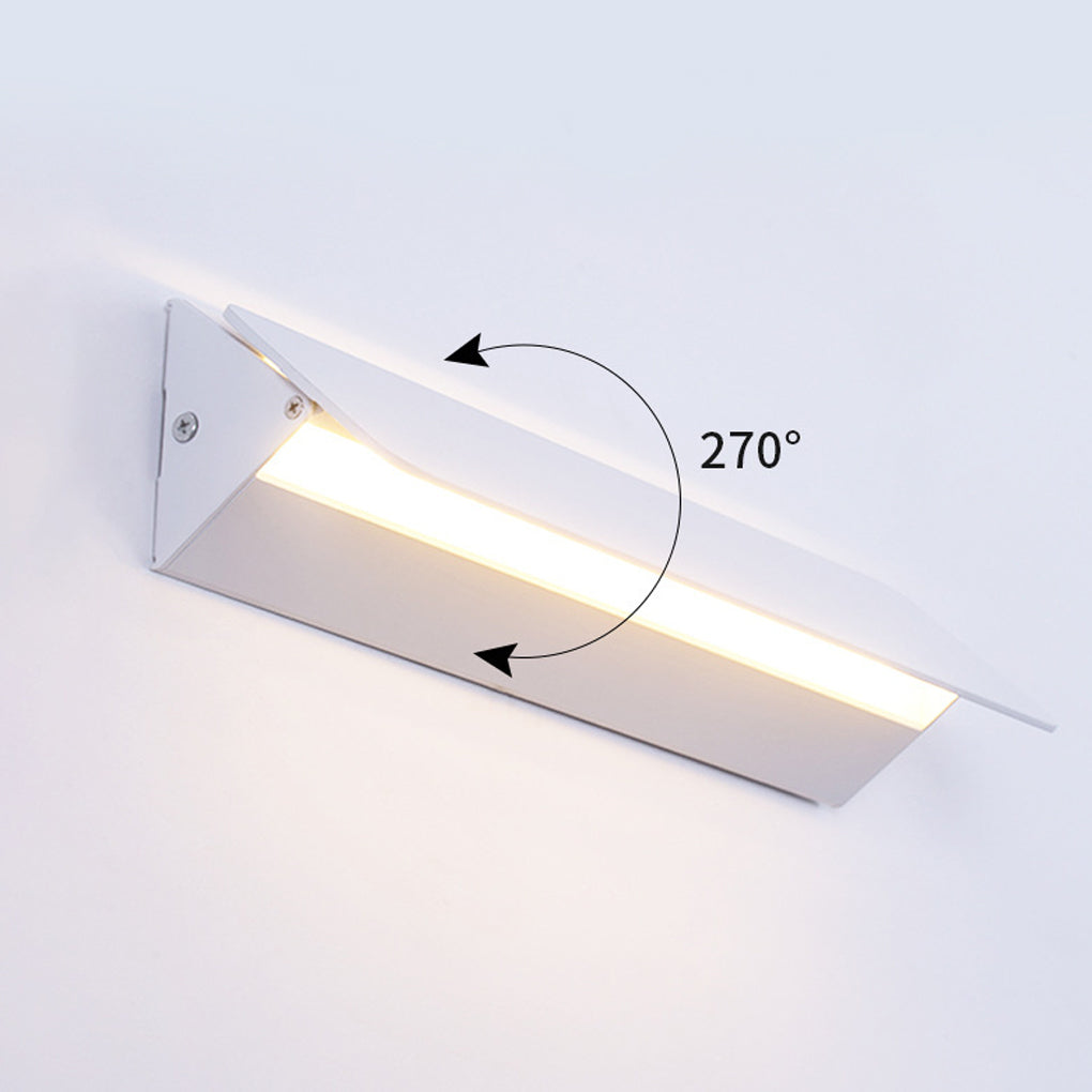 270° Rotatable Adjustable Box Strip LED White Nordic Wall Light, Bedroom Wall Sconce, detail 10