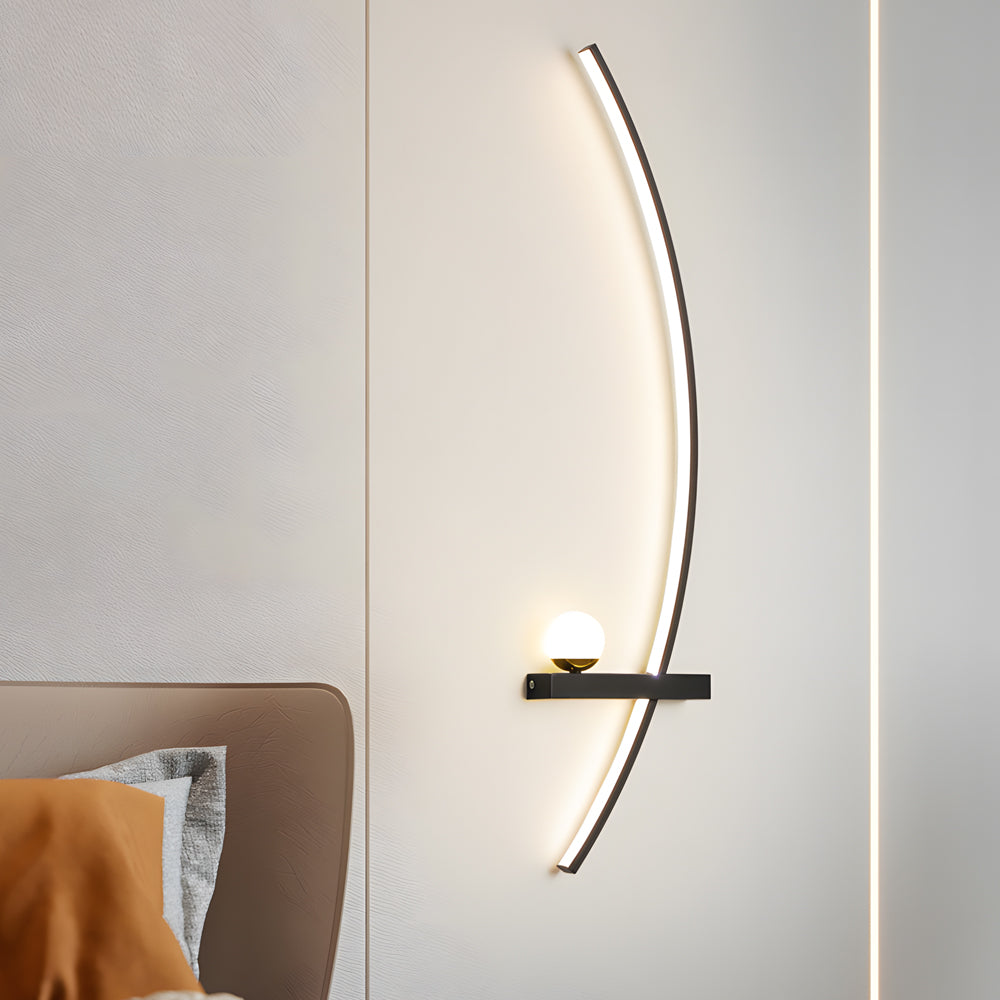 21'' Curved Strip 3 Step Dimming LED Wall Light, Hardwired Wall Sconce, detail 7