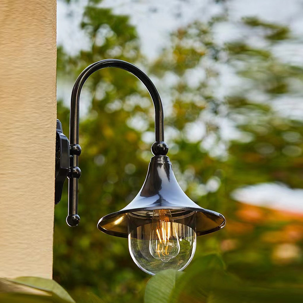 Creative Trumpet Shaped Waterproof LED Black Vintage Exterior Wall Light, Outdoor Wall Light, detail 5