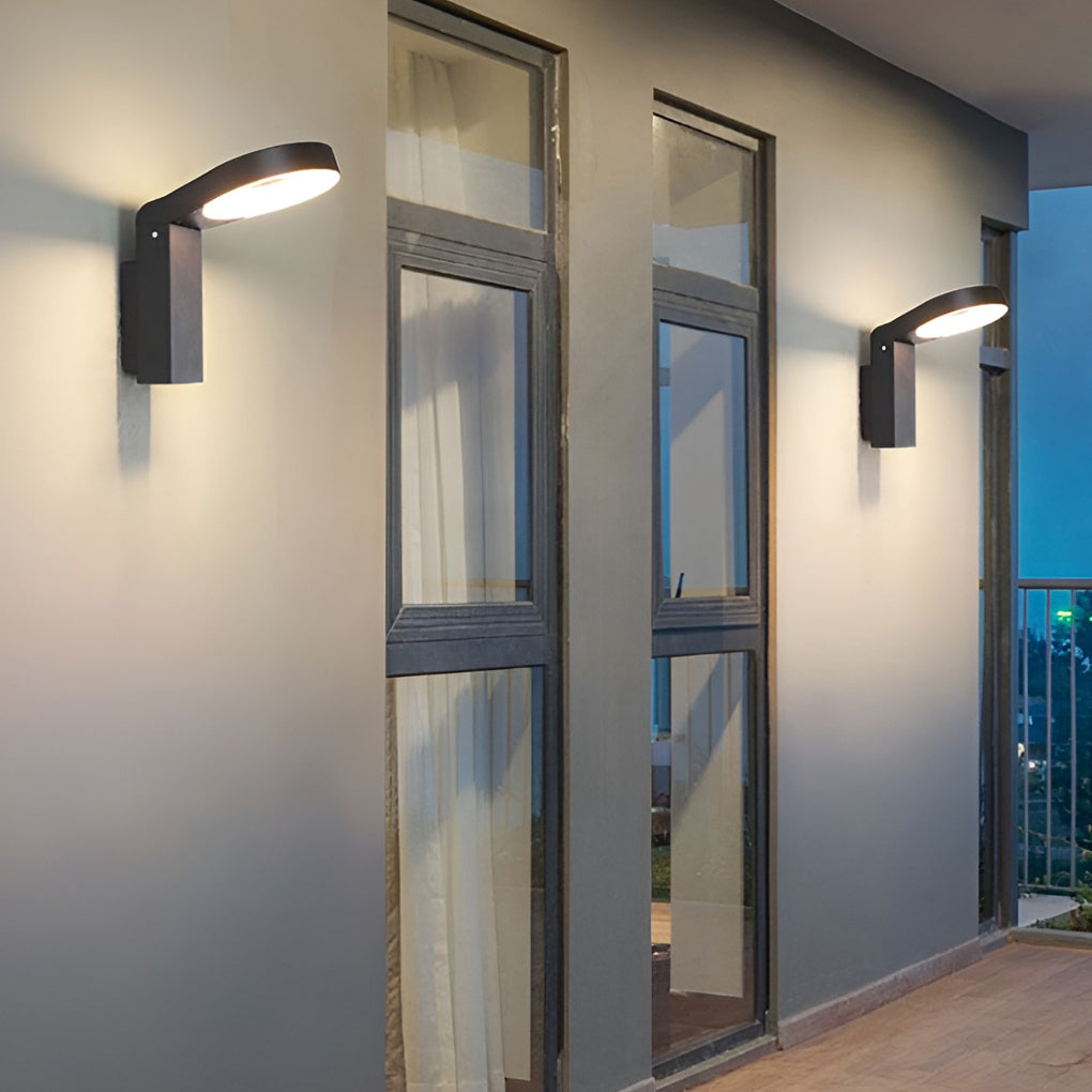 Spoon-shaped Waterproof 18W LED Black Contemporary Wall Light Pathway Lights, Wall Sconce, detail 3