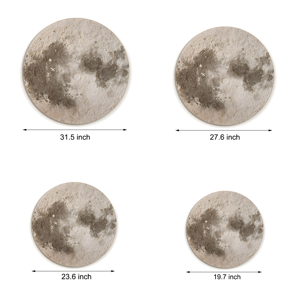 Circular Moon 3D Sandstone Painting USB Voice Control Decorative Painting, Bedroom Wall Sconce, detail 6