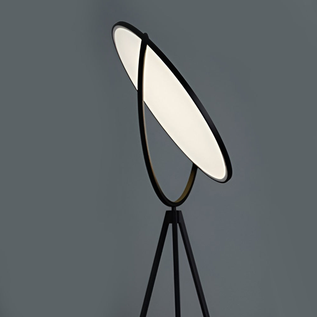 Black Metal and Rotating LED Tripod Floor Light, Floor Lamp, detail 6