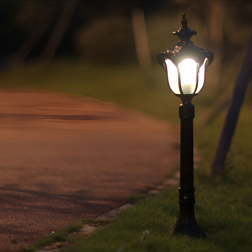 Exterior Waterproof LED European-style Short Pole Lamp Post Pathway Lights, Outdoor Wall Light, detail 4