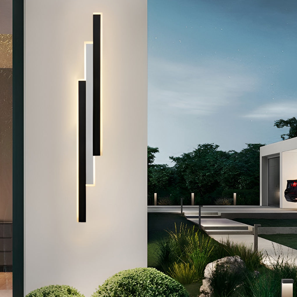 3-Light Combined Linear Wall Fixtures 3-LED Rectangle Bar Exterior Wall Light, Outdoor Wall Light, detail 3