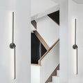 1 PC Black Contemporary Rotatable Linear LED Wall Light Sconces, Hardwired Wall Sconce, Aluminum, 23.6"