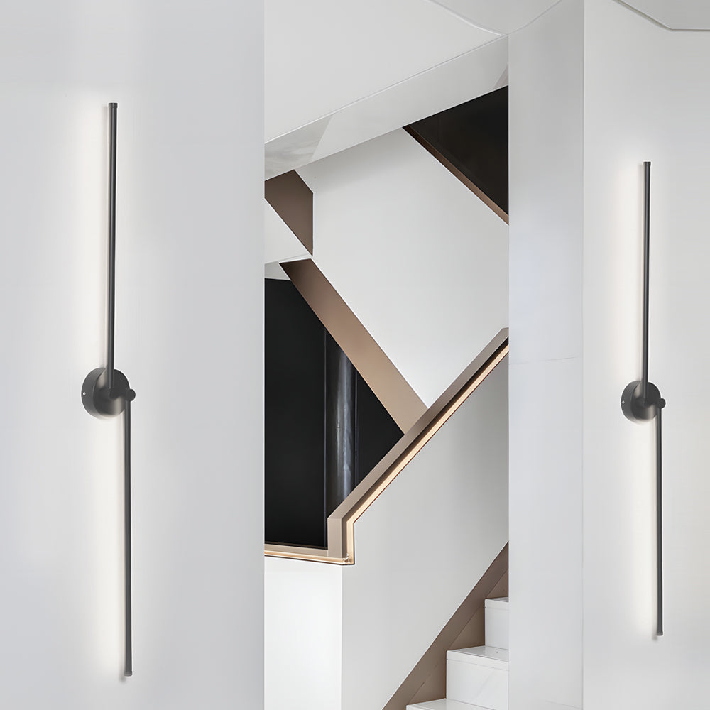 1 PC Black Contemporary Rotatable Linear LED Wall Light Sconces, Hardwired Wall Sconce, Aluminum, 23.6"