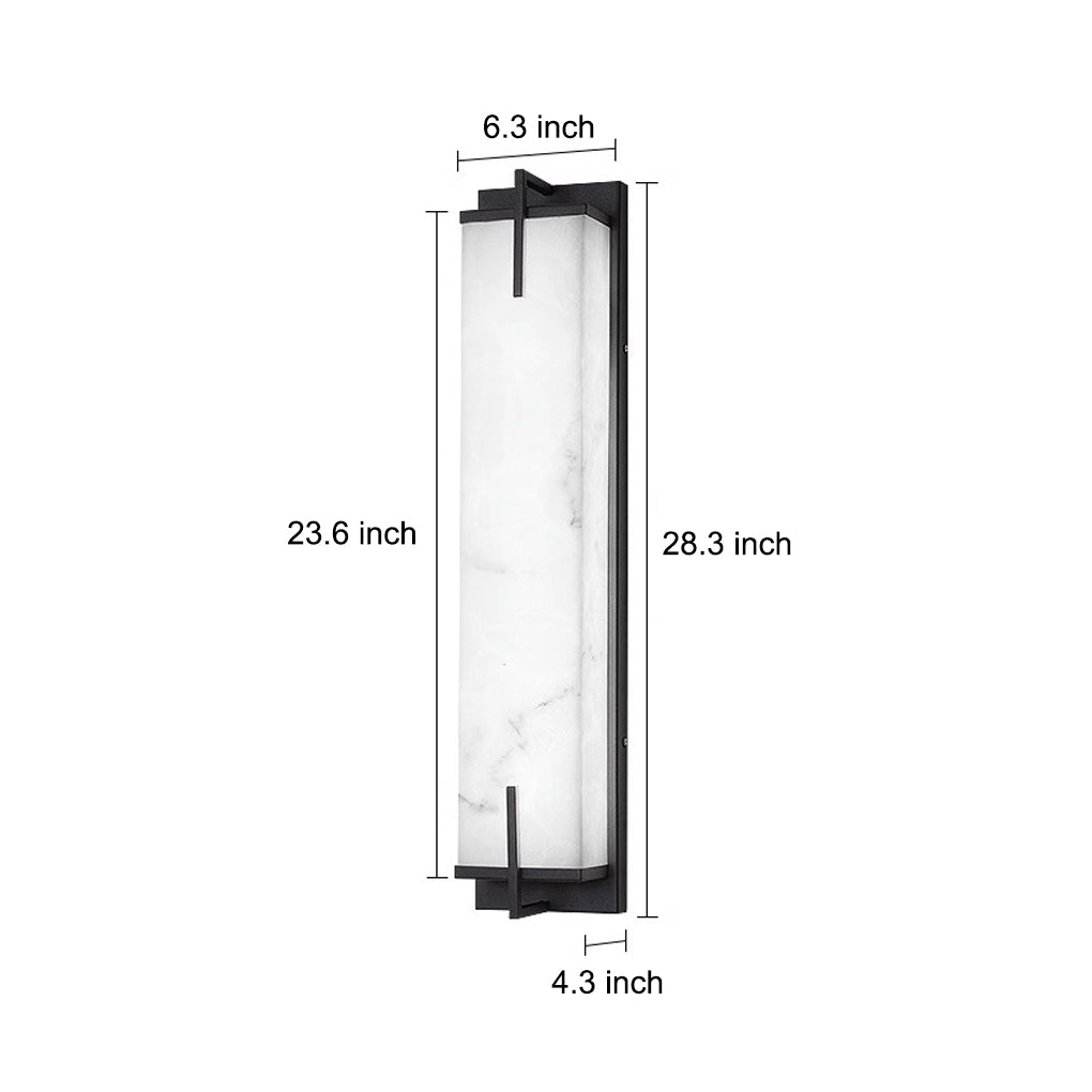 Resin Box Waterproof LED Black Contemporary Exterior Sconce Lighting, Outdoor Wall Light, detail 6