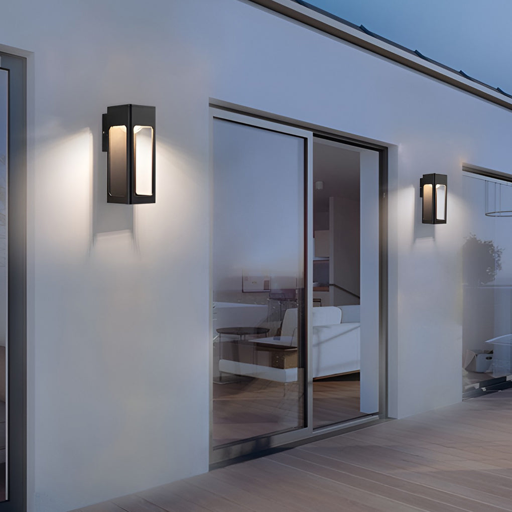 Box IP65 Waterproof 12W LED Black Contemporary Exterior Wall Light Sconces, Outdoor Wall Light, detail 5