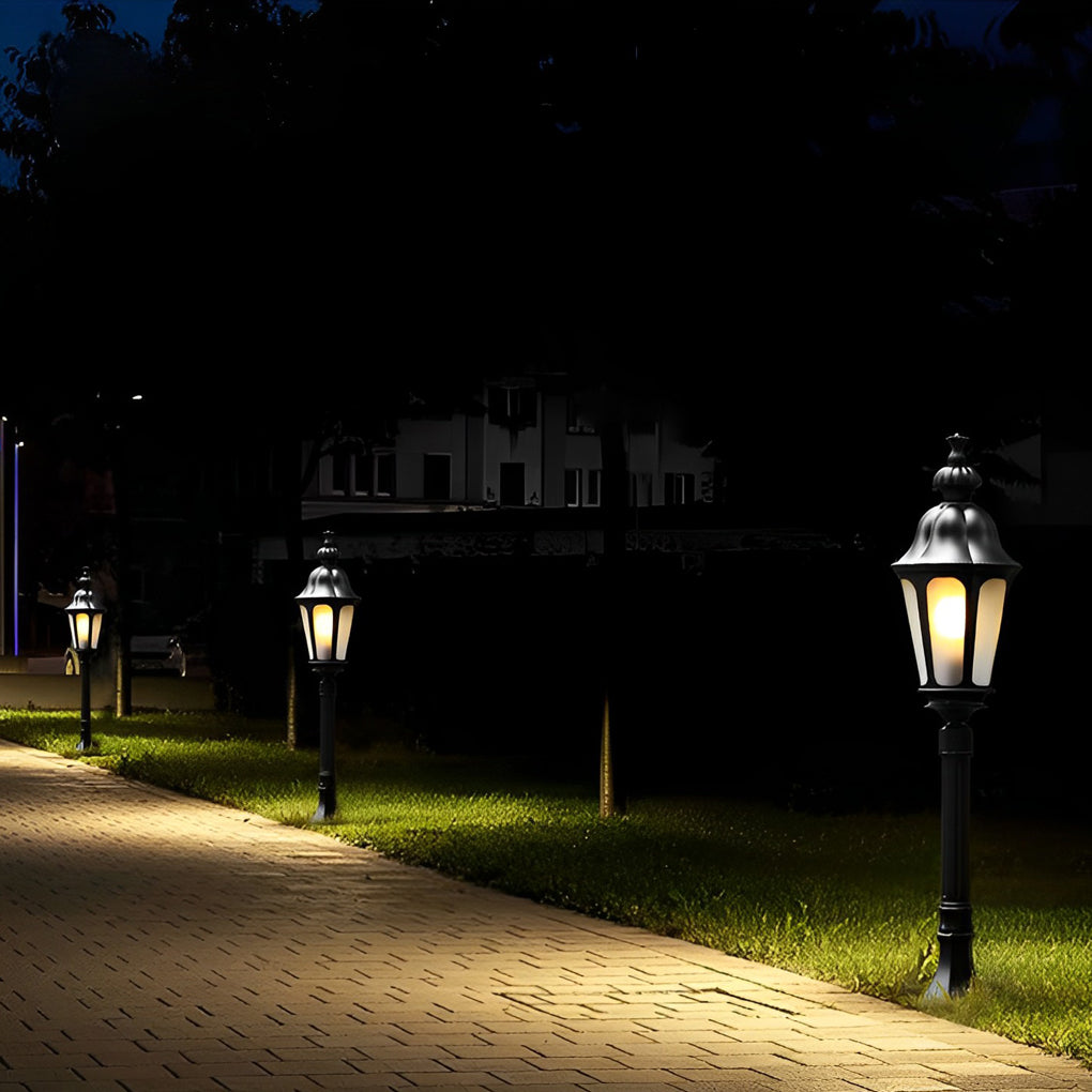 Exterior Waterproof LED Black European-style Lawn Lights Path Lamp Post, Outdoor Wall Light, detail 7