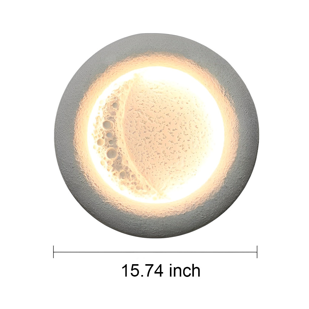 Creative Moon Shaped Waterproof LED 10W Contemporary Wall Light Exterior Decor, Wall Sconce, detail 7