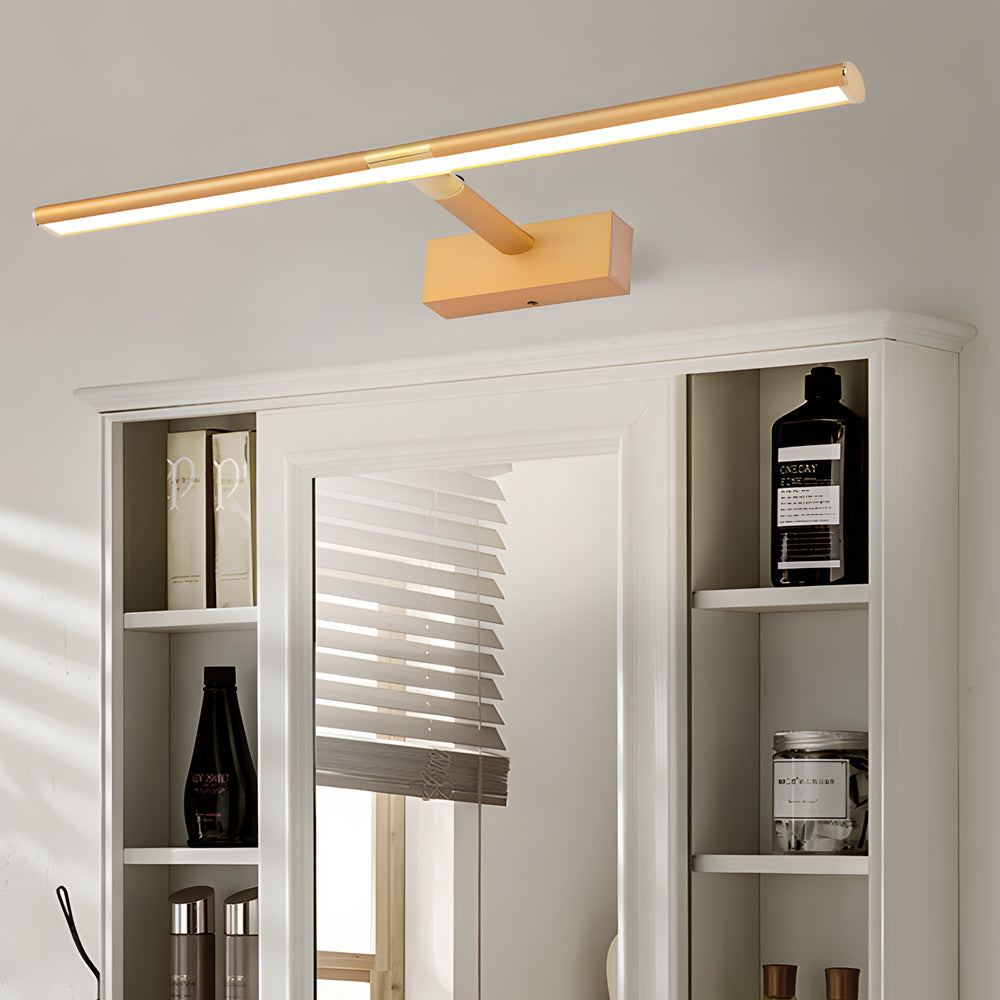 Retractable LED Bathroom Vanity Fixture with Adjustable Rod and Matte Finish, Bathroom Vanity Light, detail 5