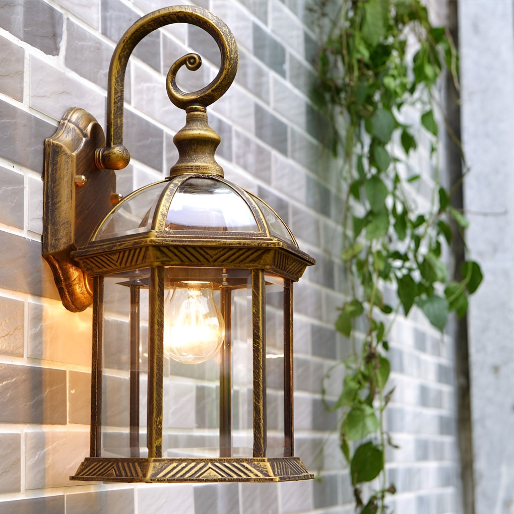 Double-layer Waterproof Glass E27 Vintage Wall Light, Wall Sconce, detail 2