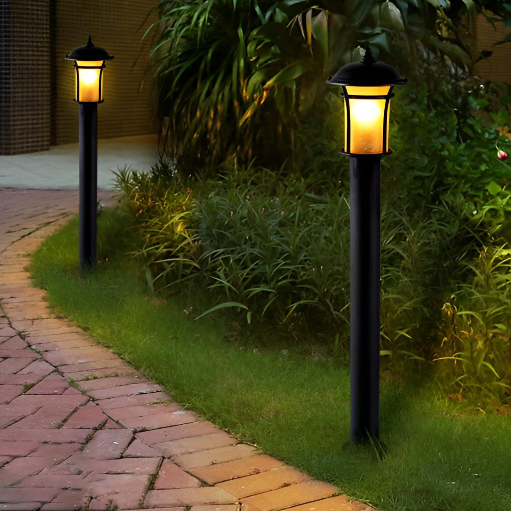 Exterior Waterproof LED Decorative European-style Lawn Lights Garden Lamp, Outdoor Wall Light, Iron, 15"