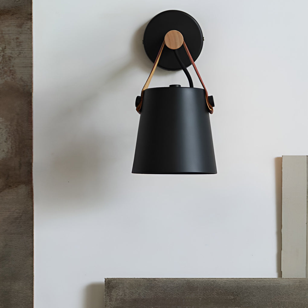 Timeless Wood Metal Nordic Plug-In Wall Light, Plug-In Wall Sconce, detail 3