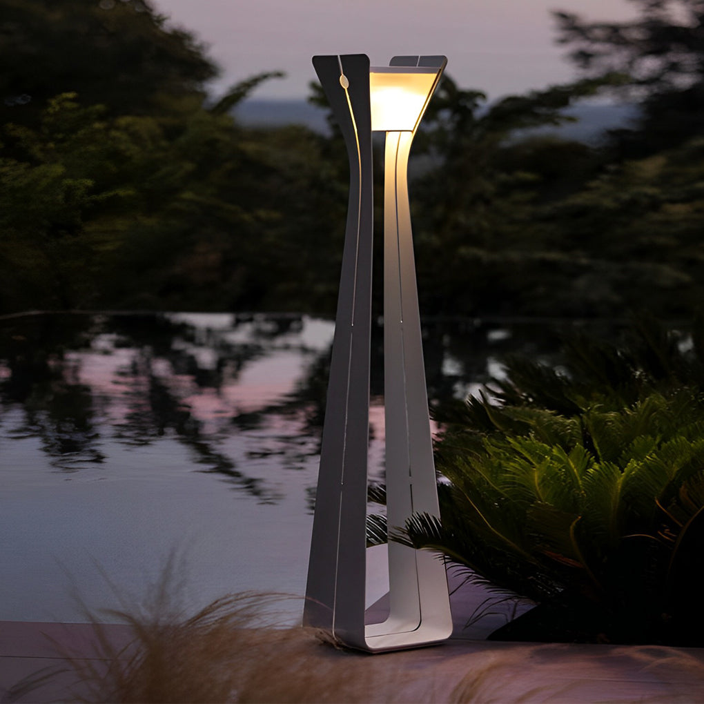 Waterproof Stainless Steel LED Contemporary Solar Pathway Lights Exterior Lamp, Outdoor Wall Light, detail 3