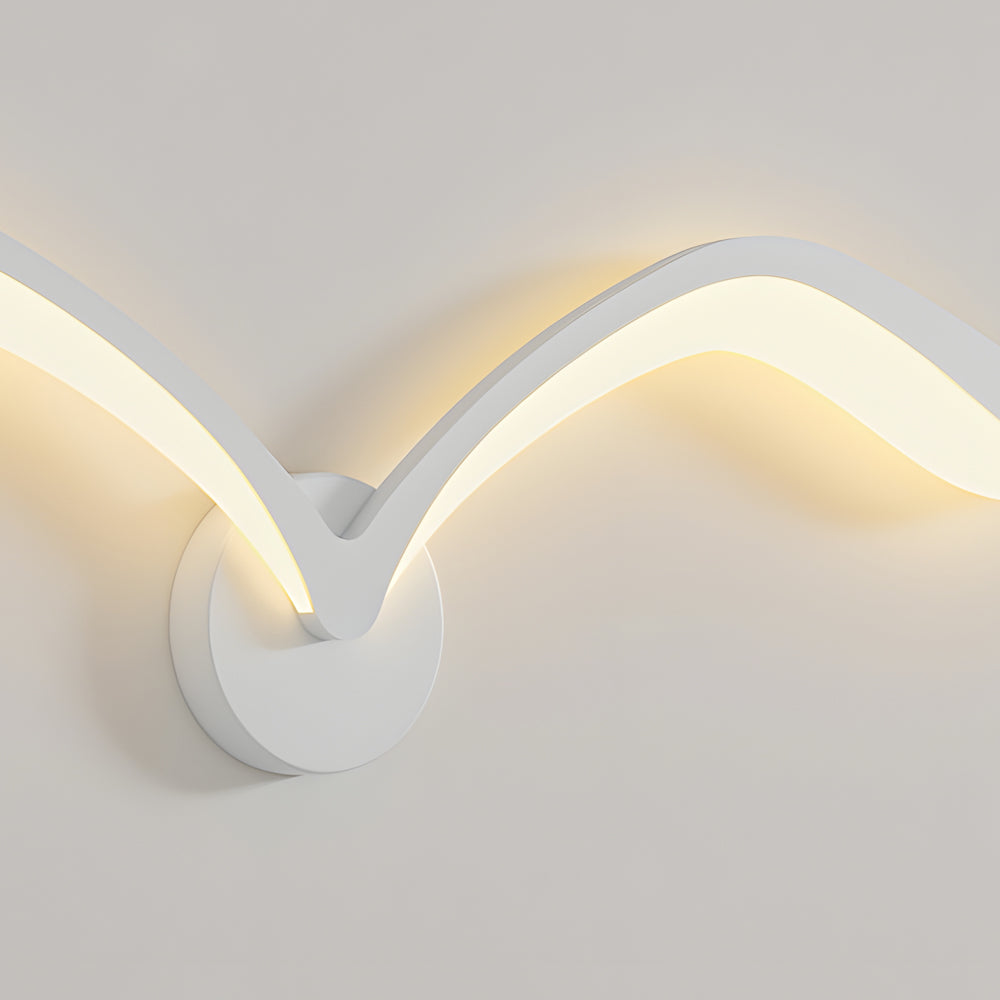 Contemporary Seagull LED Wall Light - Nordic Acrylic Wing Design, Hardwired Wall Sconce, detail 5