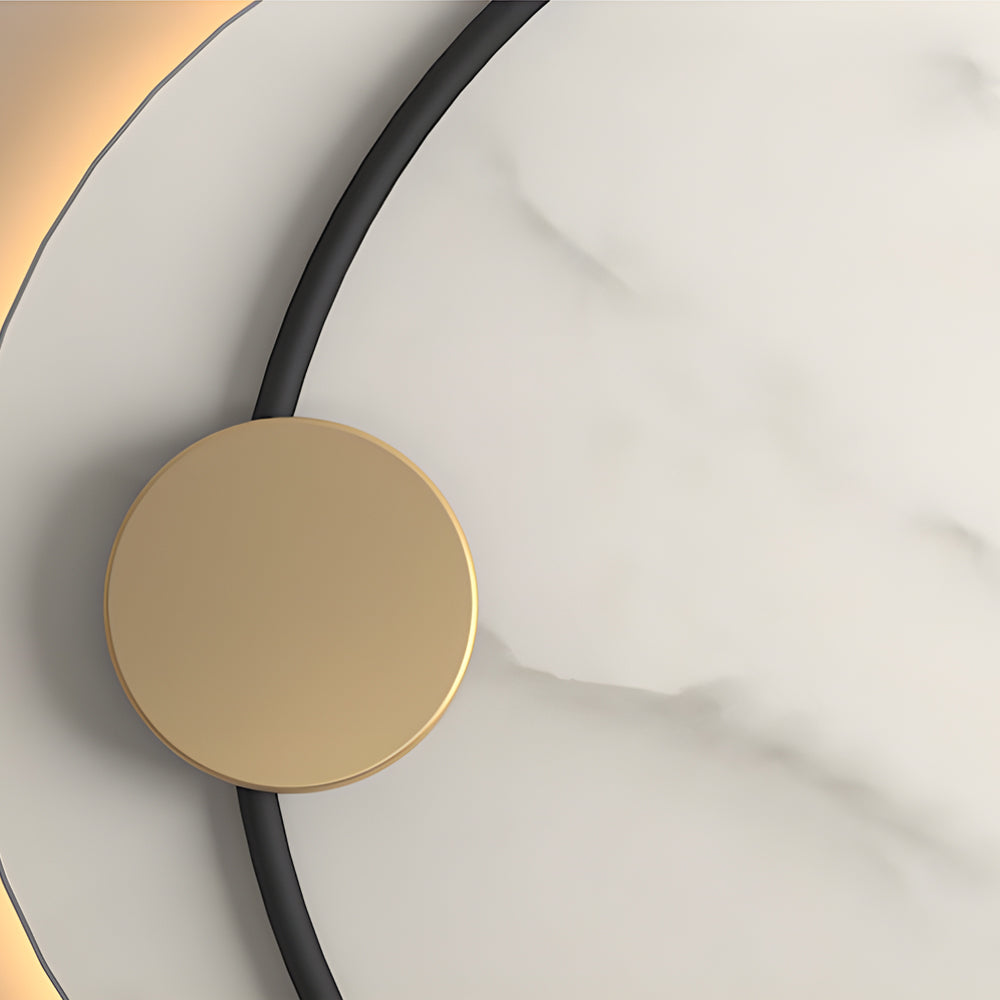Dia 13''/26'' Circular Marble Decorative LED Wall Fixtures for Home, Hardwired Wall Sconce, detail 6