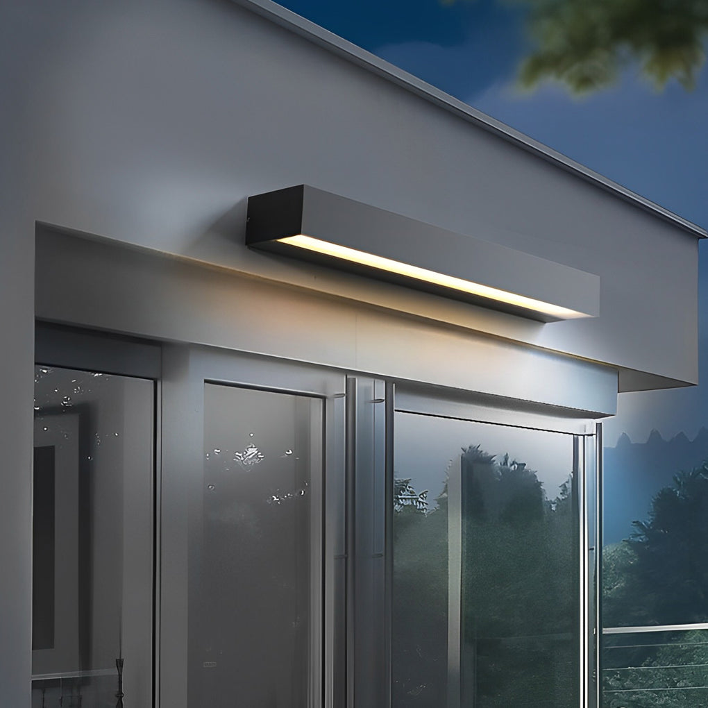 Clean-Lined Strip Waterproof LED Black Contemporary Exterior Wall Washer Light, Outdoor Wall Light, detail 7