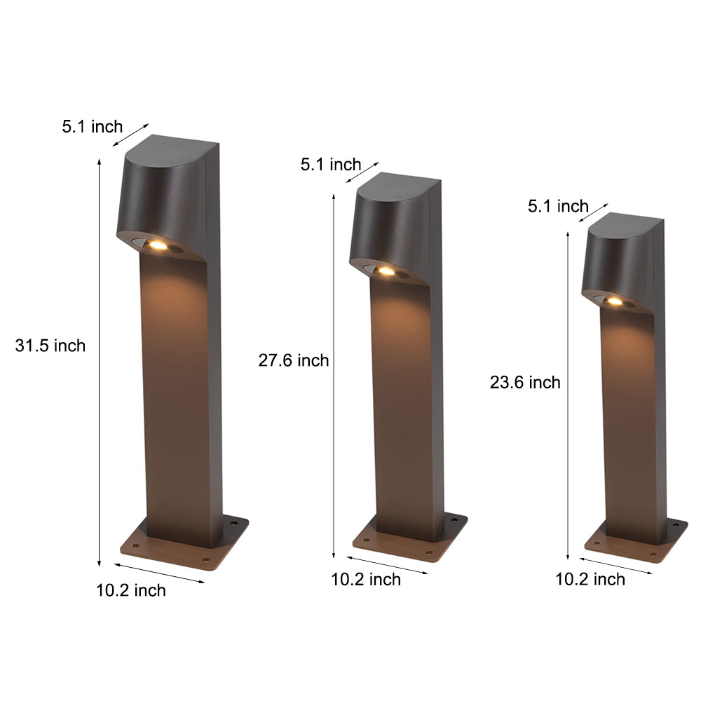 Aluminum Waterproof LED Black Contemporary Exterior Light Pathway Lighting, Outdoor Wall Light, detail 5