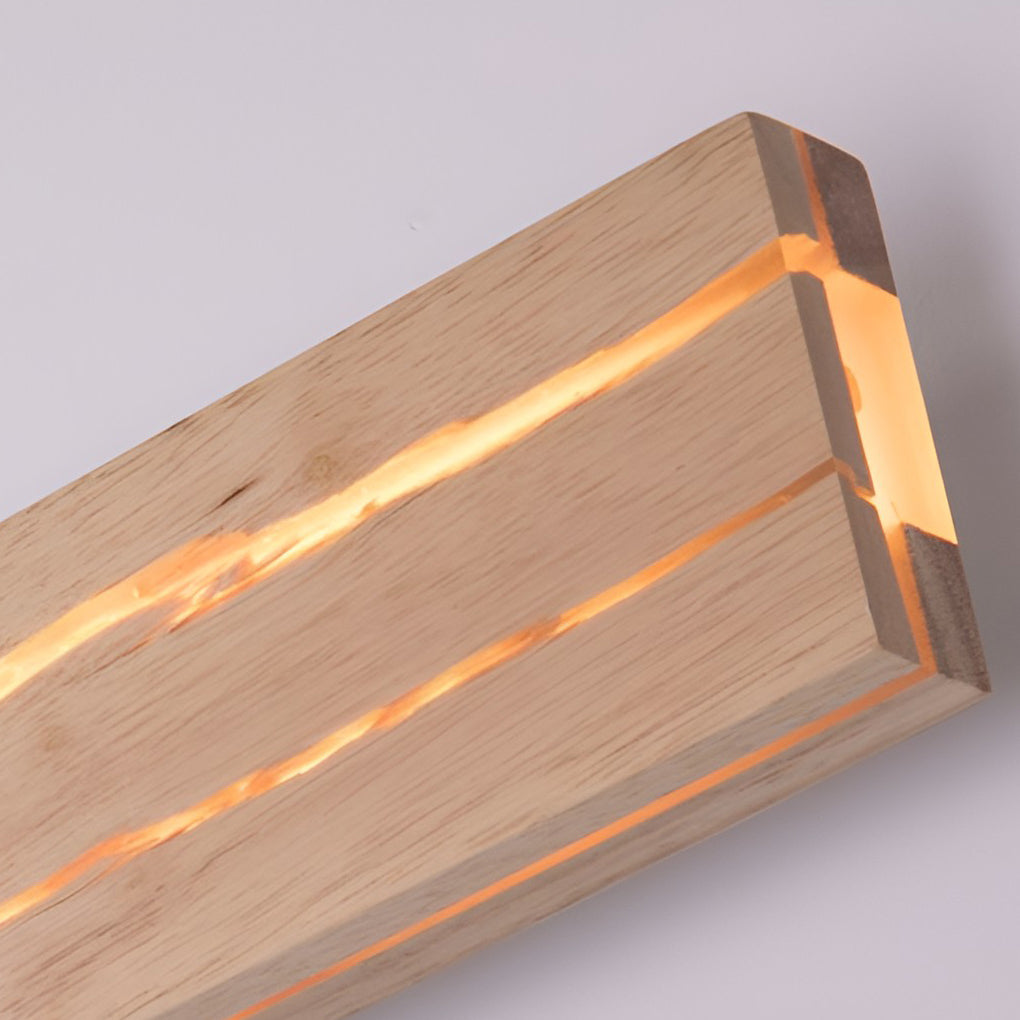 Adjustable Box Wood Three Step Dimming LED Contemporary Wall Light, Bedroom Wall Sconce, detail 7