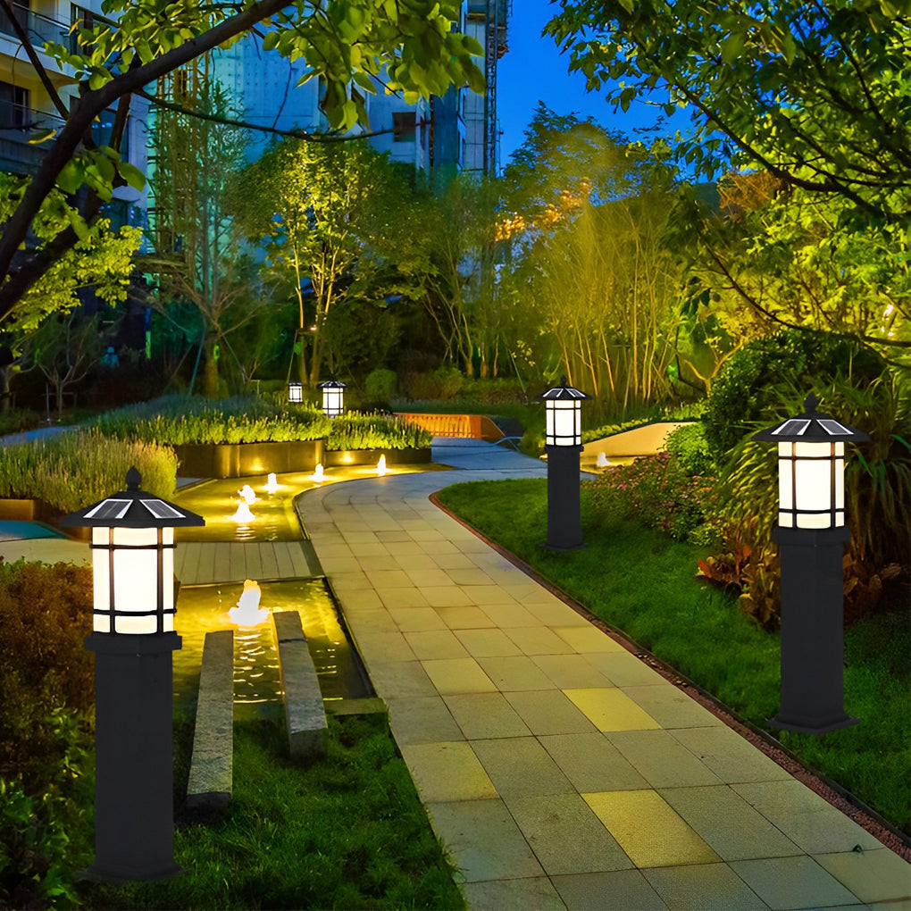 Waterproof LED Intelligent Black Contemporary Solar Lawn Lamp Exterior Lights, Outdoor Wall Light, detail 7