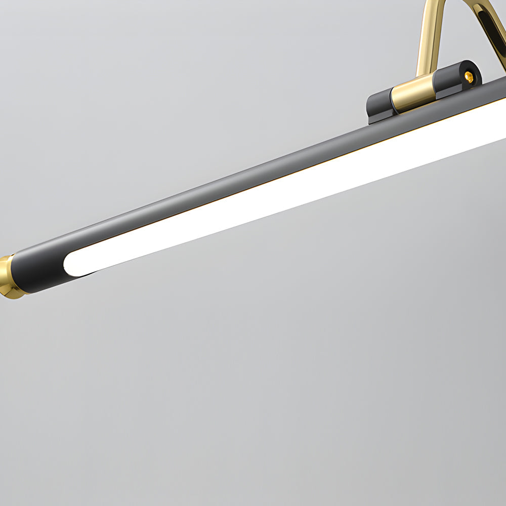 Gold and Black Rotatable Linear Vintage LED Bathroom Vanity Fixture, Bathroom Vanity Light, detail 5