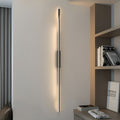Creative Linear Strip LED Black Nordic Wall Light, Bedroom Wall Sconce, Iron, 23.6"