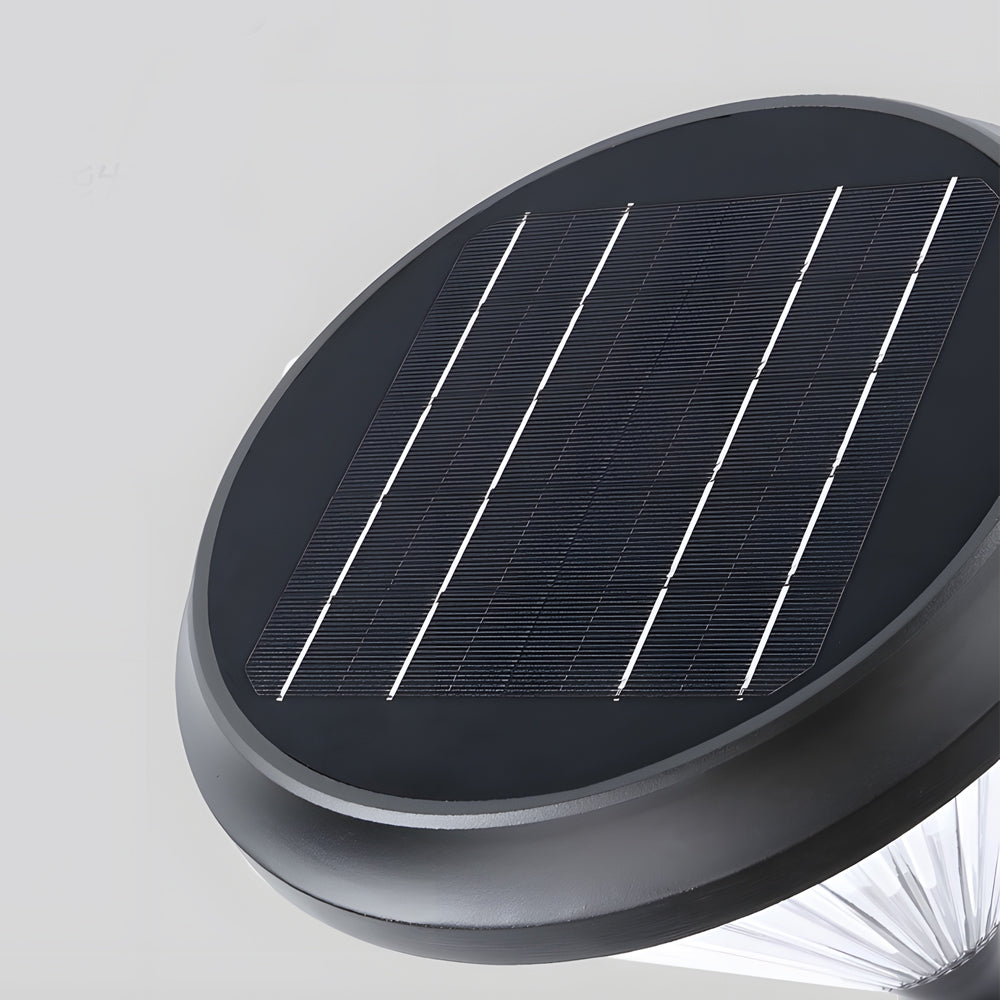 Modern Black Solar LED Bollard Path Light for Garden, Outdoor Wall Light, detail 5