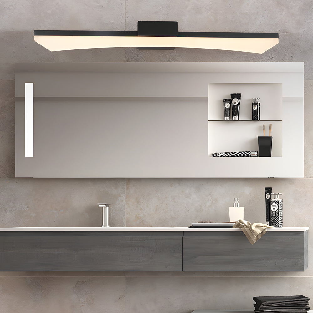 Ultra-Sleek Curved Linear LED Vanity Fixture for Contemporary Bathrooms, Bathroom Vanity Light, detail 2