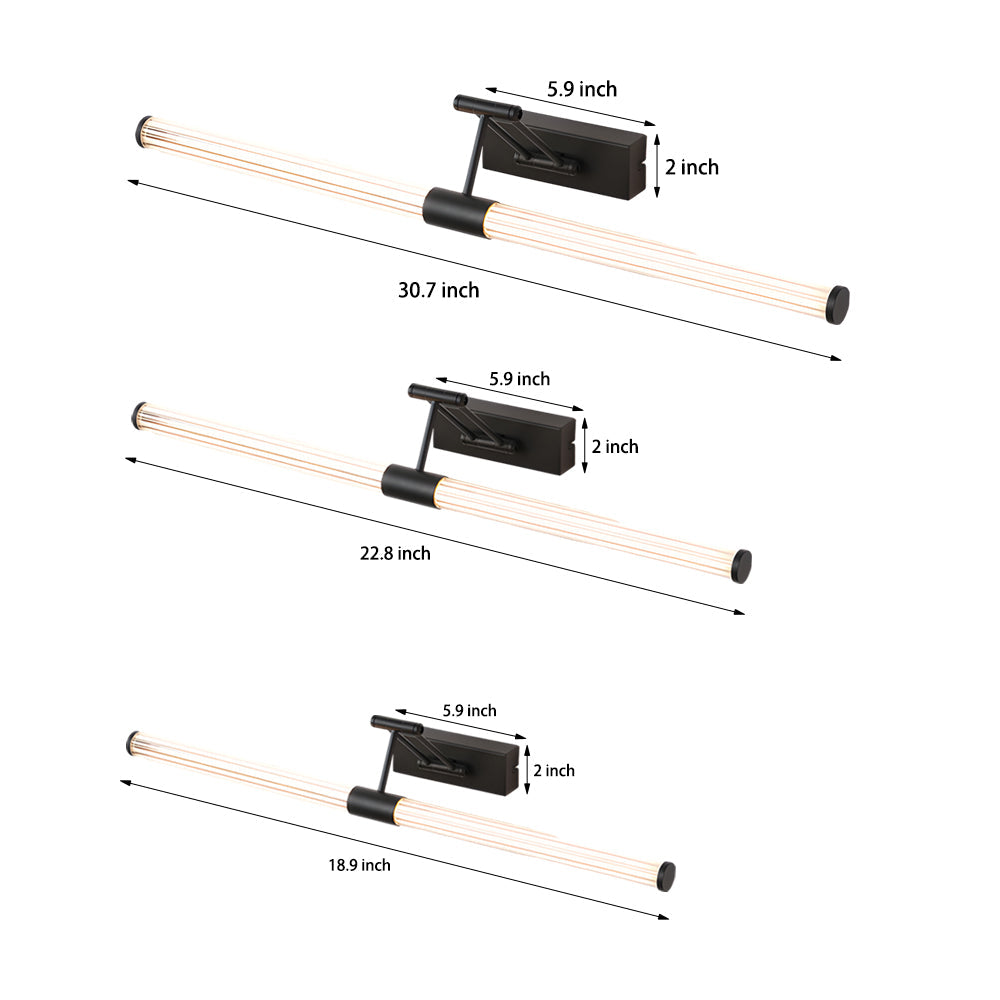 Foldable LED Vanity Fixture with Dual Adjustable Arms and 360-Degree Lighting, Bathroom Vanity Light, detail 5