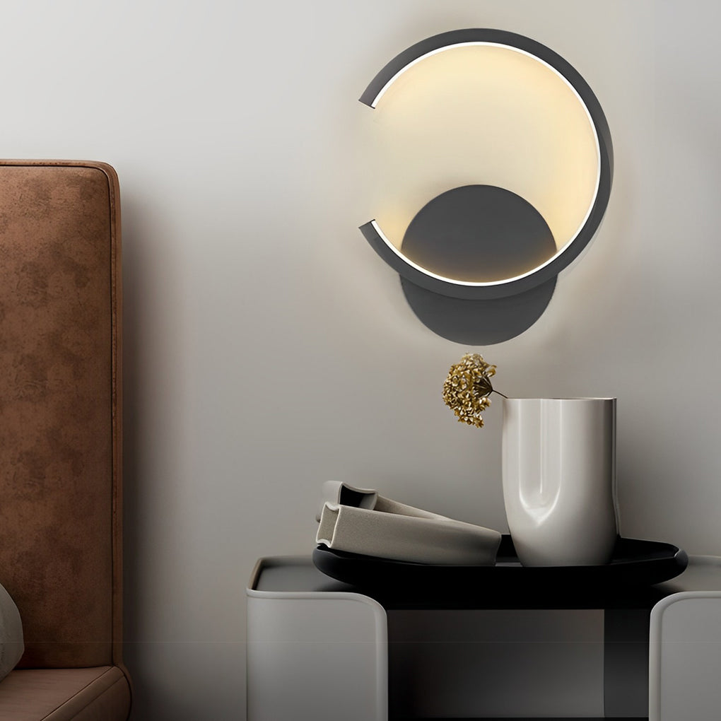 Creative Circular Stepless Dimming LED Nordic Wall Light Sconces Lighting, Bedroom Wall Sconce, detail 8