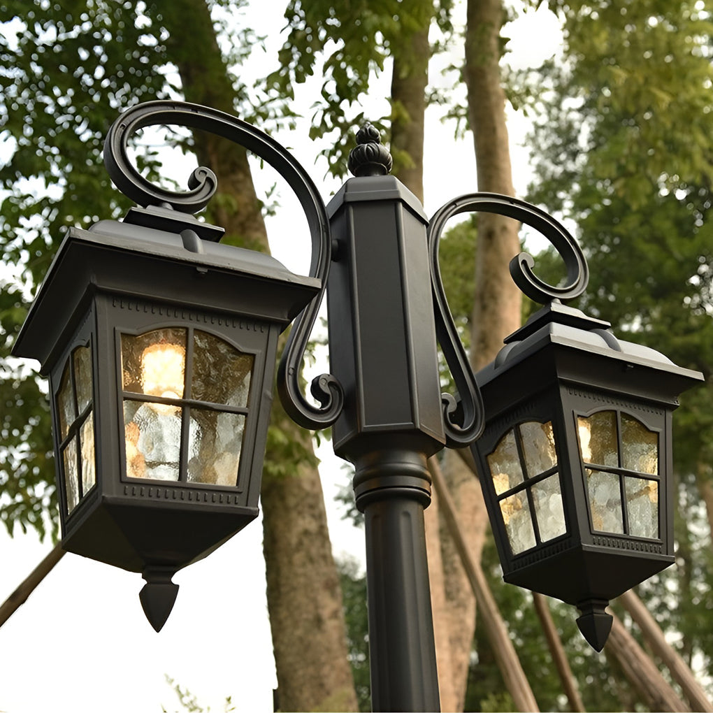 2 Lights Waterproof Black European Style Exterior Pole Lights Public Lighting, Outdoor Wall Light, detail 4