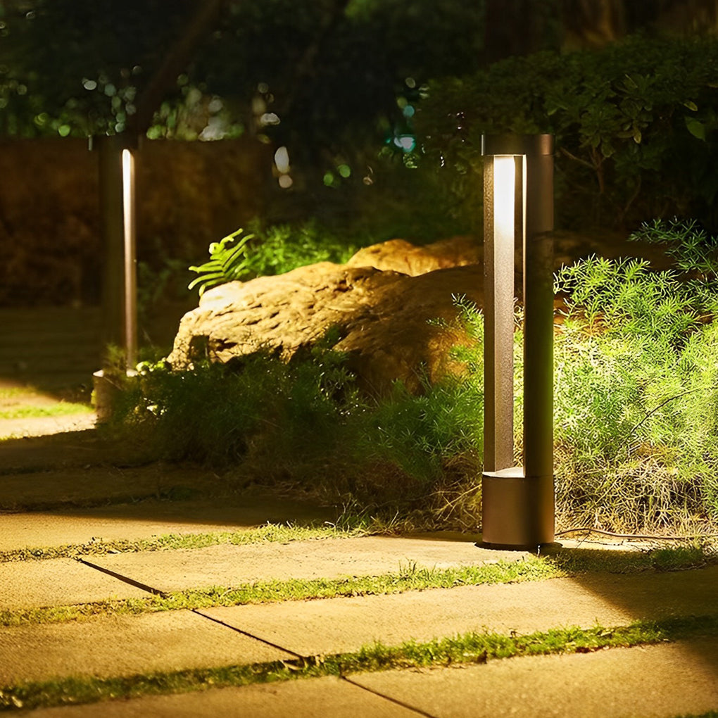 Circular Waterproof IP65 LED Aluminum Black Contemporary Exterior Pathway Lights, Outdoor Wall Light, detail 3