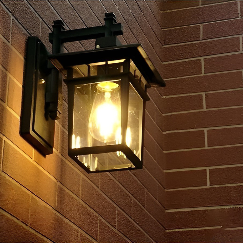 Glass LED Waterproof Retro Exterior Wall Light Wall Light Lighting without Bulb, Outdoor Wall Light, detail 3