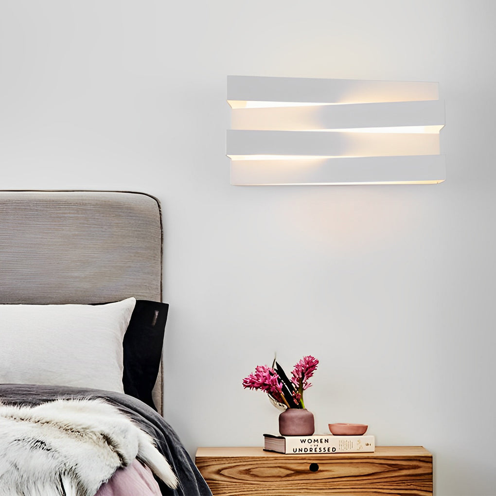 Creative Geometric LED Contemporary Clean-Lined Wall Light, Bedroom Wall Sconce, Iron, 8"