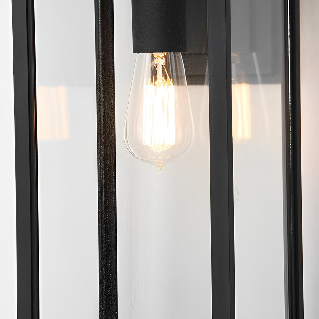 Waterproof Box Glass Black Industrial Exterior Wall Light Exterior Lights, Outdoor Wall Light, detail 5