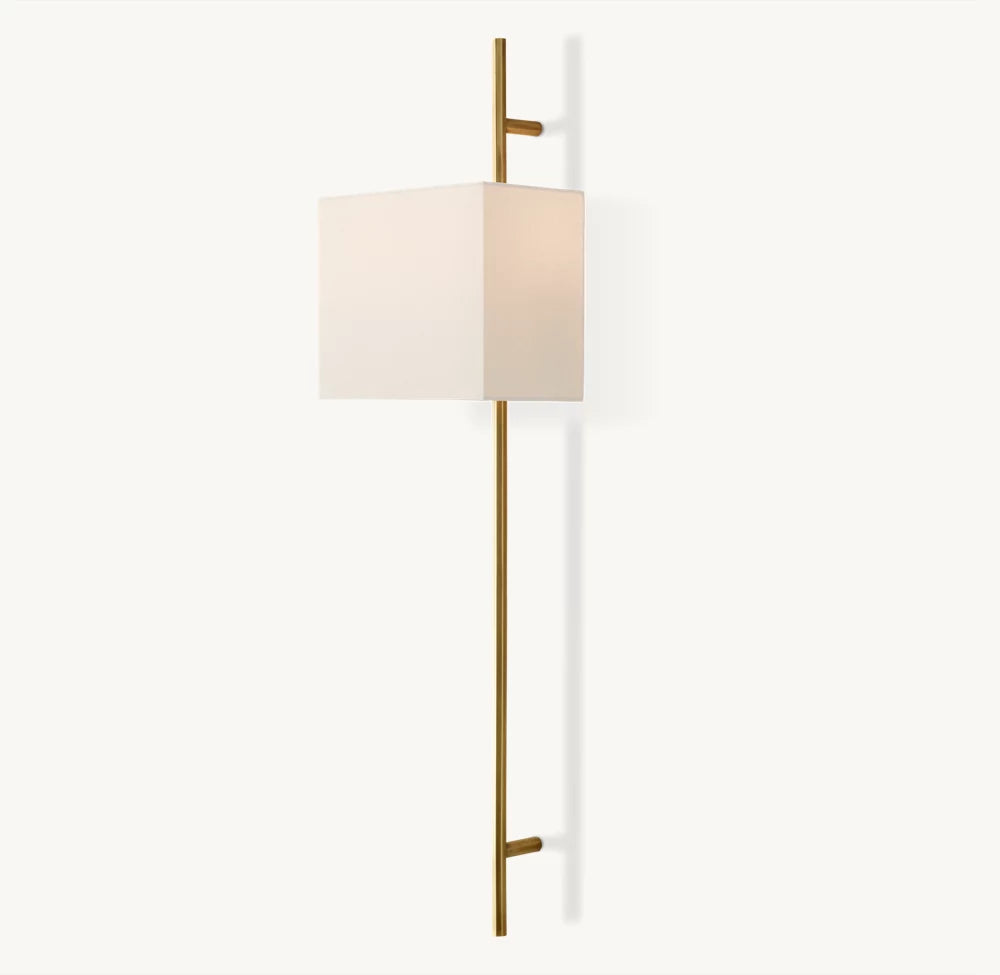 Vela Octagonal Bar Sconce - Box Shade, Bedroom Wall Sconce, detail 8