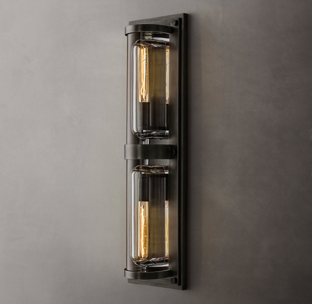 Savile Circular Linear Sconce, Bathroom Wall Sconce, detail 4