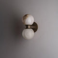 Alabaster Celestia Orb Wall Light, Hardwired Wall Sconce, Metal, Dia 12cm x H 21cm