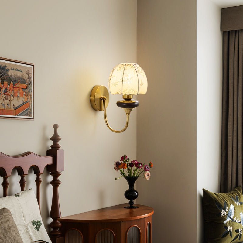 Amelie Floral Wall Light, Hardwired Wall Sconce, detail 2