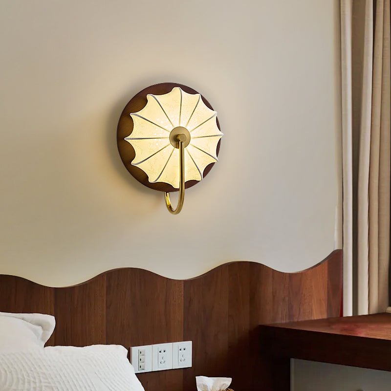 Elowen Fabric Wall Light, Hardwired Wall Sconce, detail 2