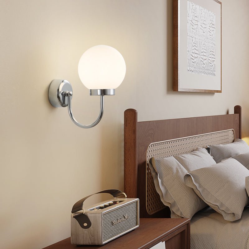 Clara Chrome Wall Light, Hardwired Wall Sconce, detail 2