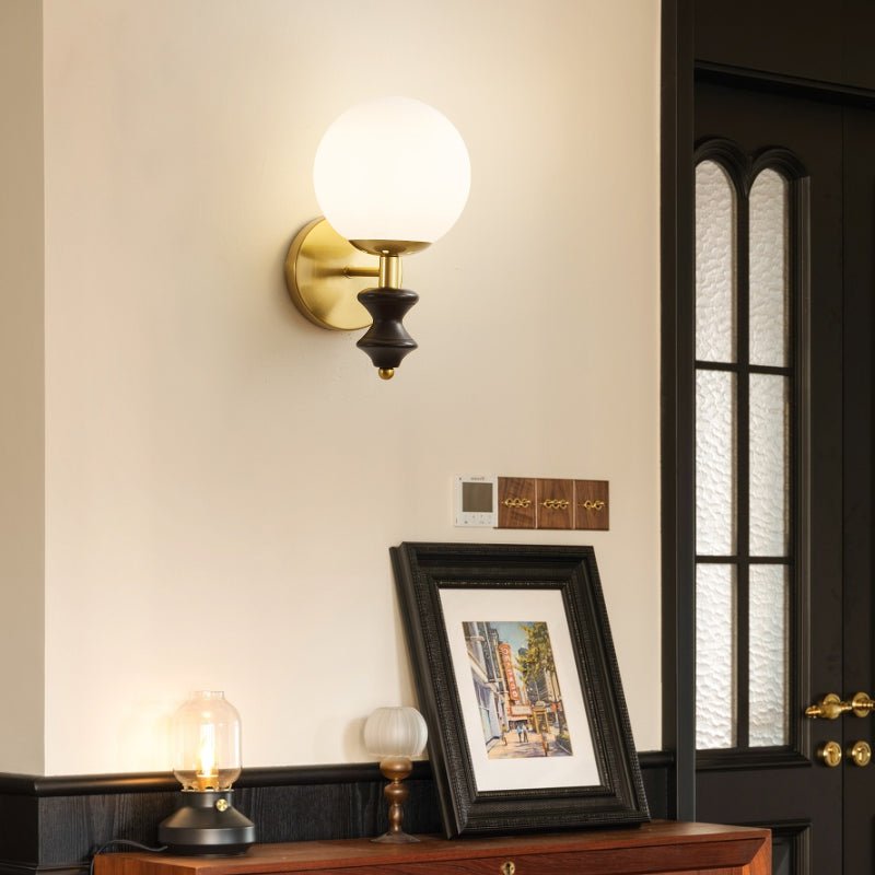 Elodie Globe Wall Light, Hardwired Wall Sconce, detail 9