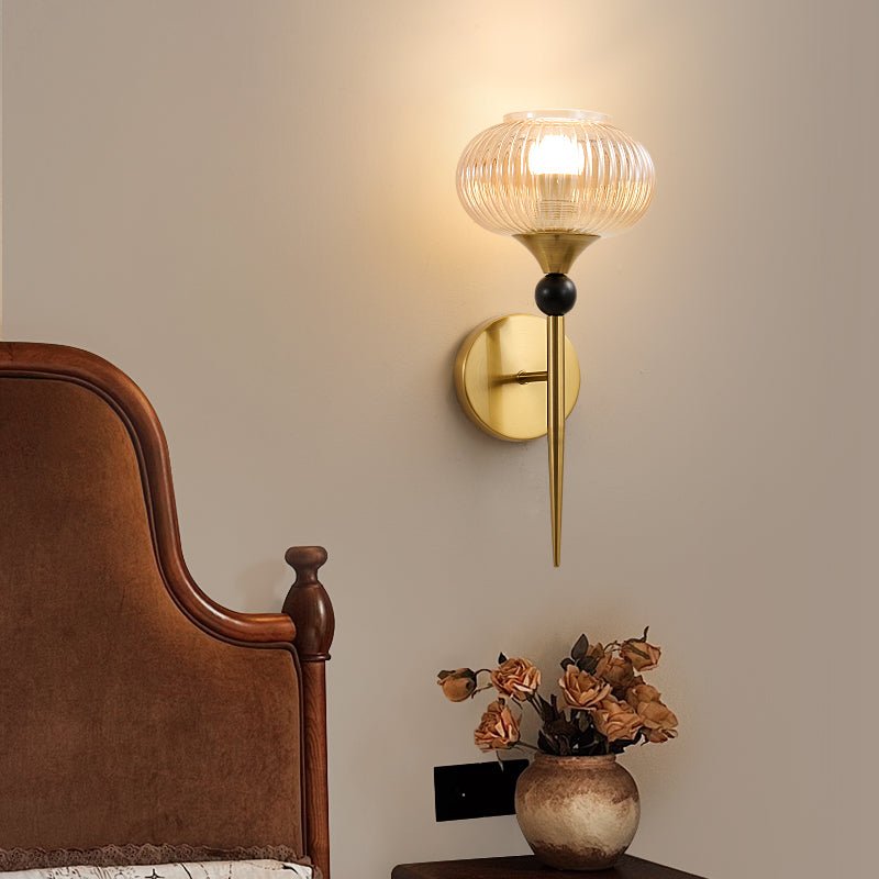 Isabelle Ribbed Wall Light, Hardwired Wall Sconce, detail 3