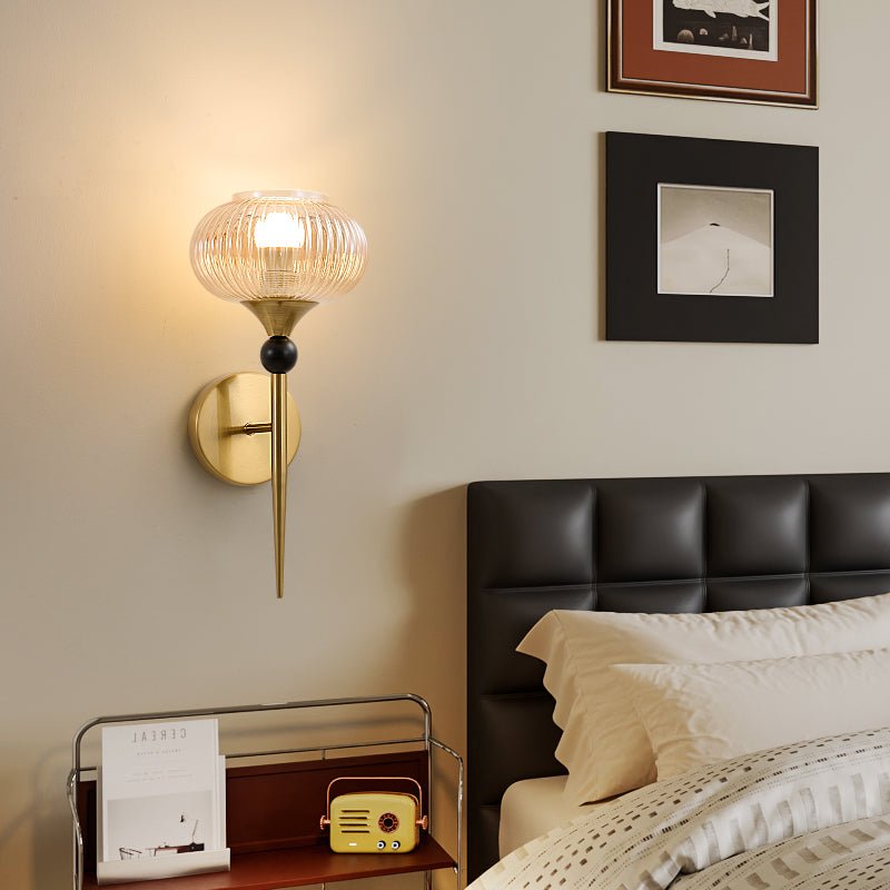Isabelle Ribbed Wall Light, Hardwired Wall Sconce, detail 4